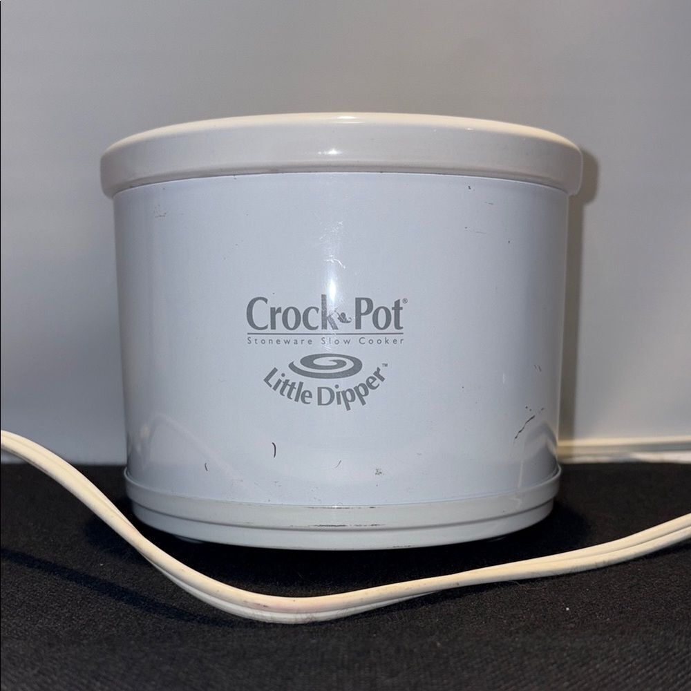 White Little Dipper Stoneware Slow Cooker